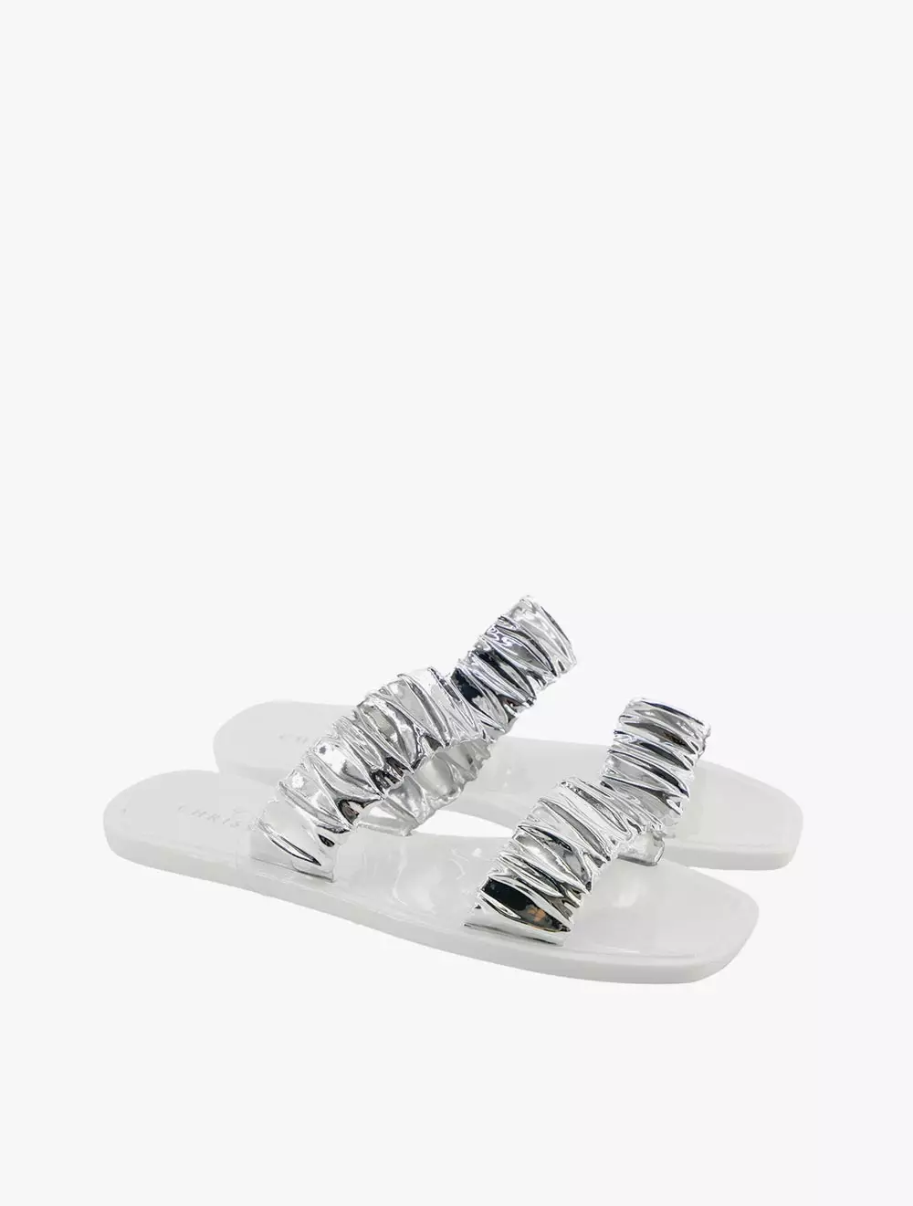 Payless Chrissie Womens Nero Jelly Sandals - Silver_05
