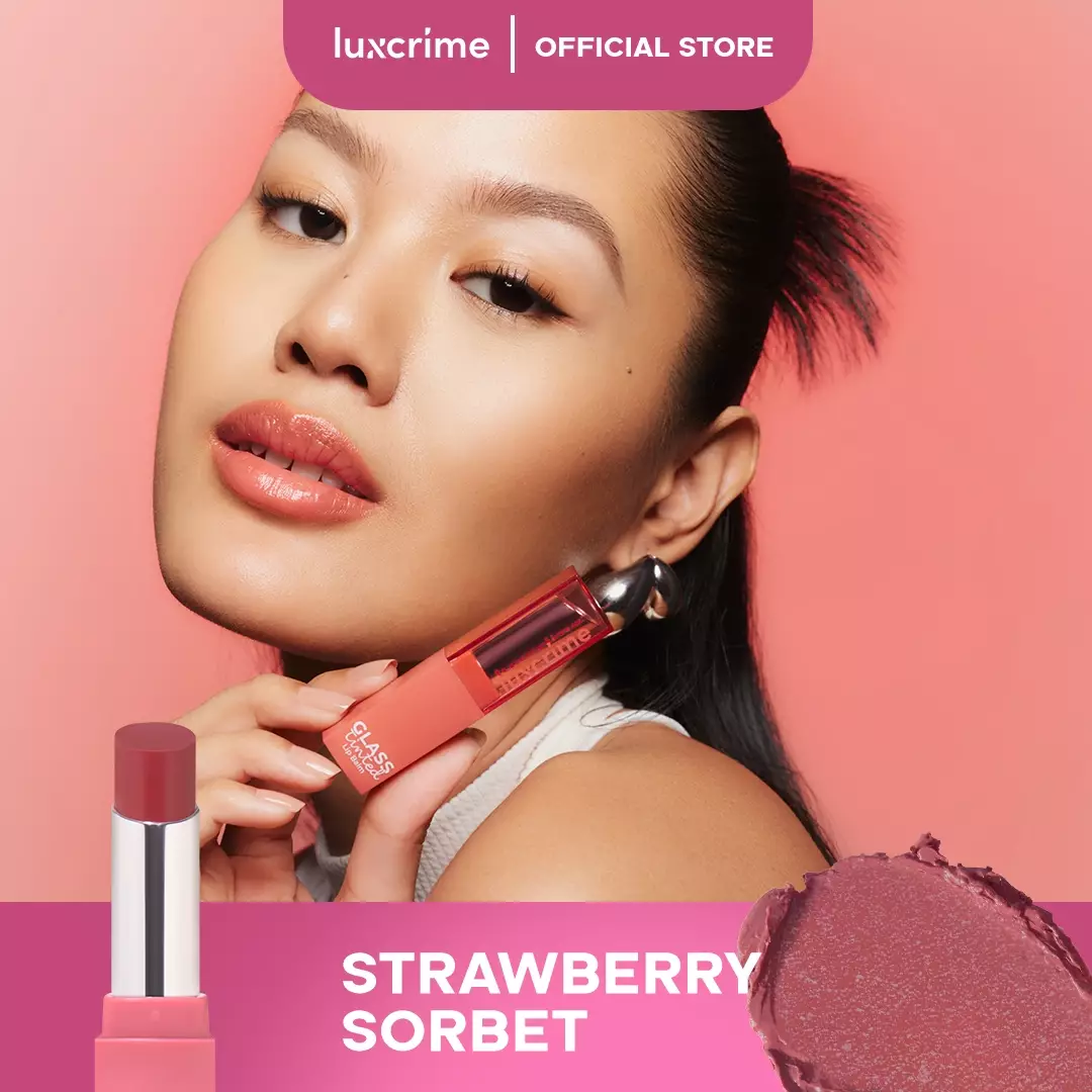 Luxcrime Glass Tinted Lip Balm - Strawberry Sorbet