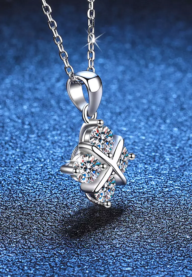Kalung Wanita N001 Original Fashion Perhiasan Cewek Berlian Dilapisi Platinum Anti Luntur Necklaces