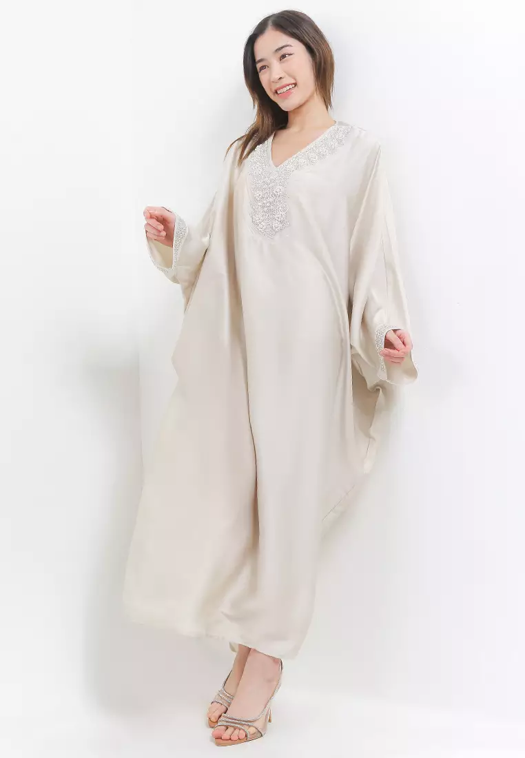 Embellished Silky Kaftan