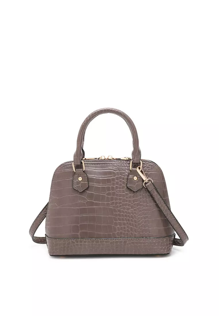 Women's Top Handle Bag / Sling Bag / Crossbody Bag (Tas Selempang Wanita / Tas Tangan Wanita) - Abu-Abu