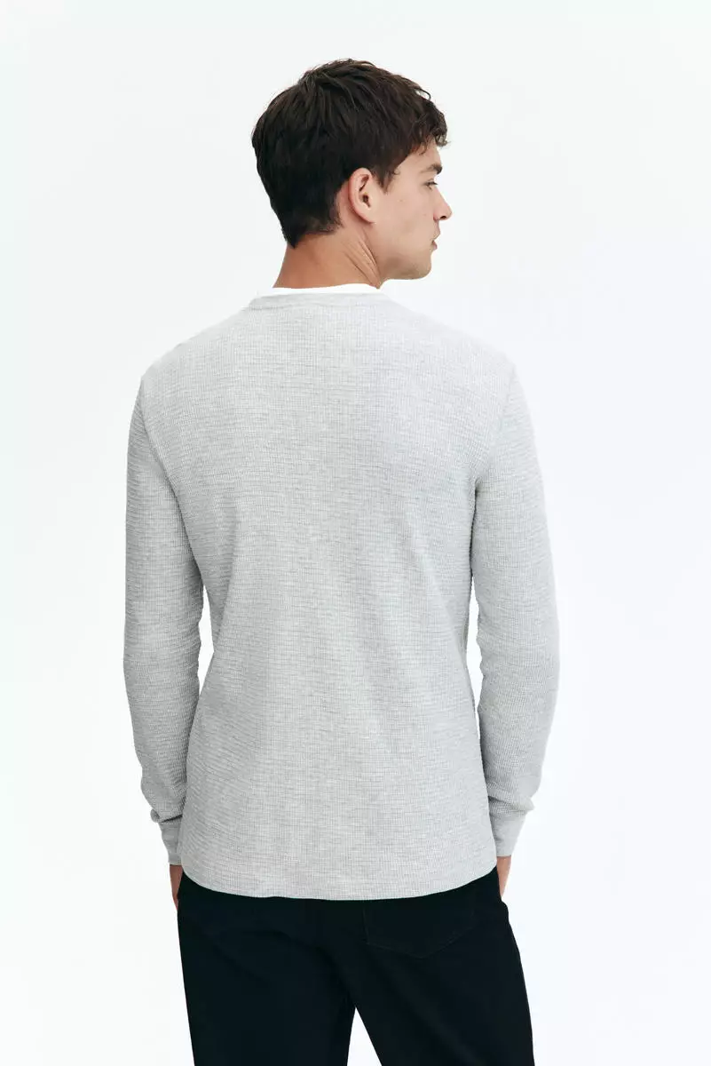 Slim Fit Waffled jersey top