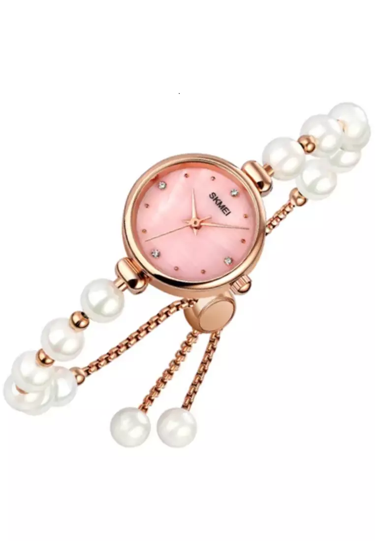 Jam Tangan Analog Wanita Waterproof Strap Tali Material Natural Stone DV56 ORIGINAL