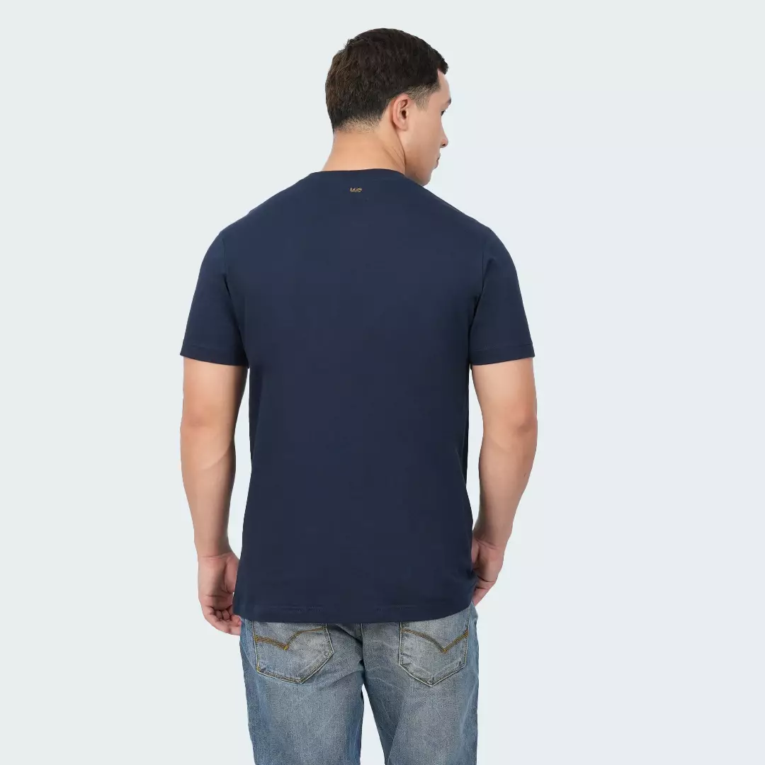 LGS - Kaos Grafis Pria - New Collection - Slim Fit - Youth - Gambar Sablon - Slim Fit - Katun - Navy - GTS.878.N305.01.C