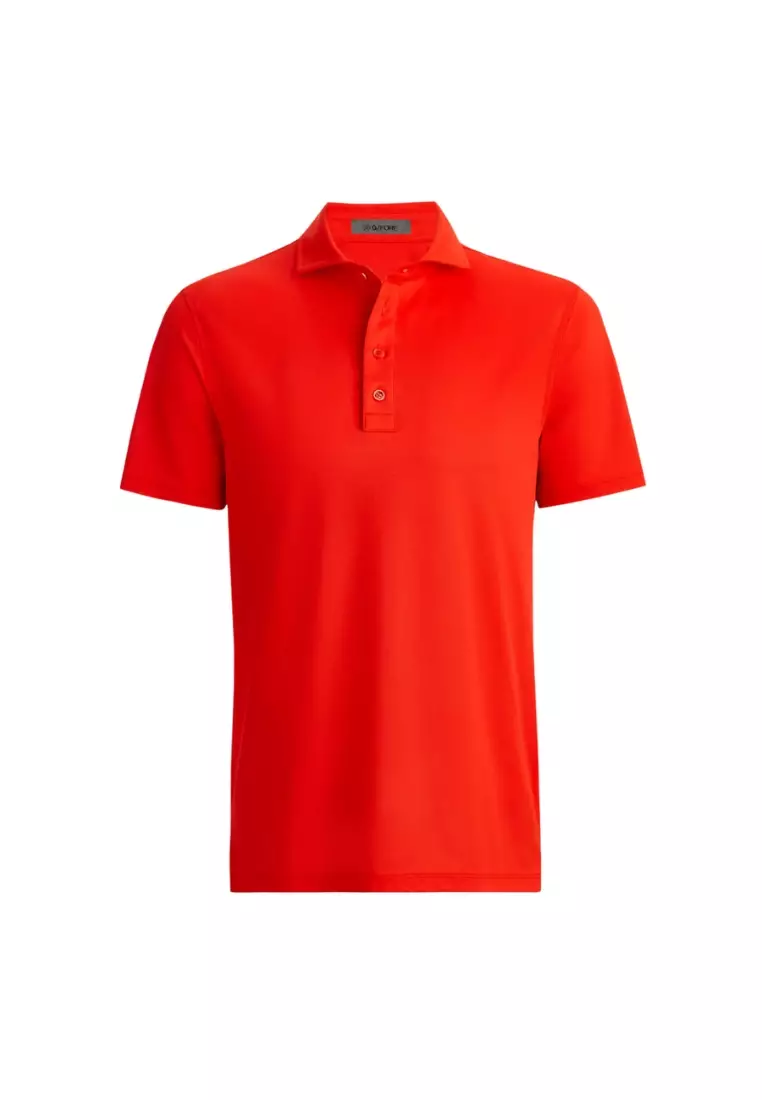 G/FORE Men's Rib Gusset Tech Piqué Modern Spread Collar Polo