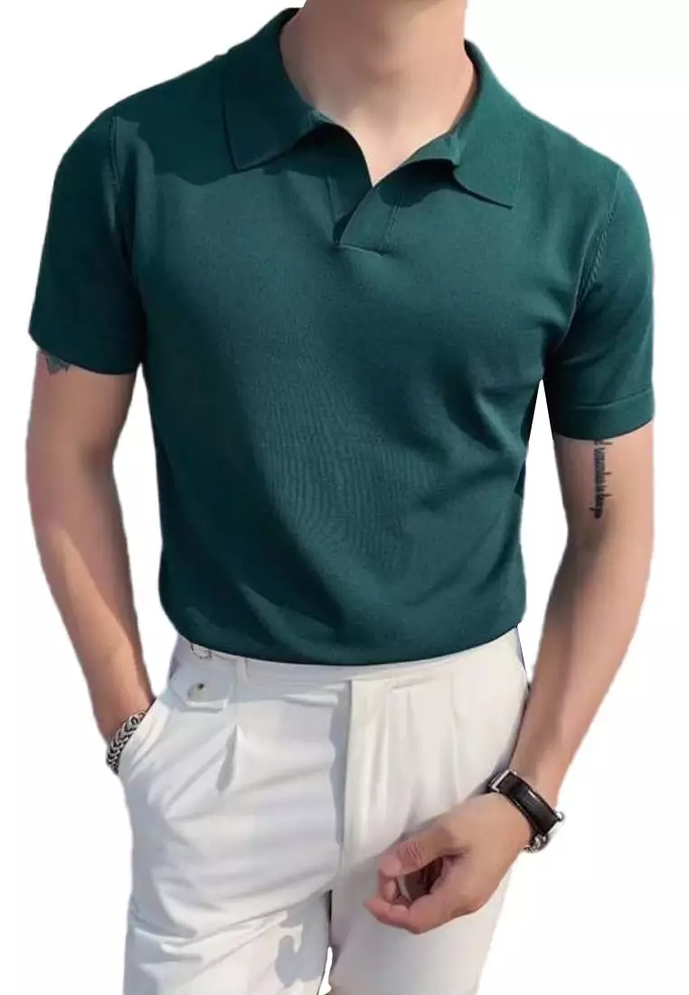 Twenty Eight Shoes Slim Knit Polo Shirt SC3327