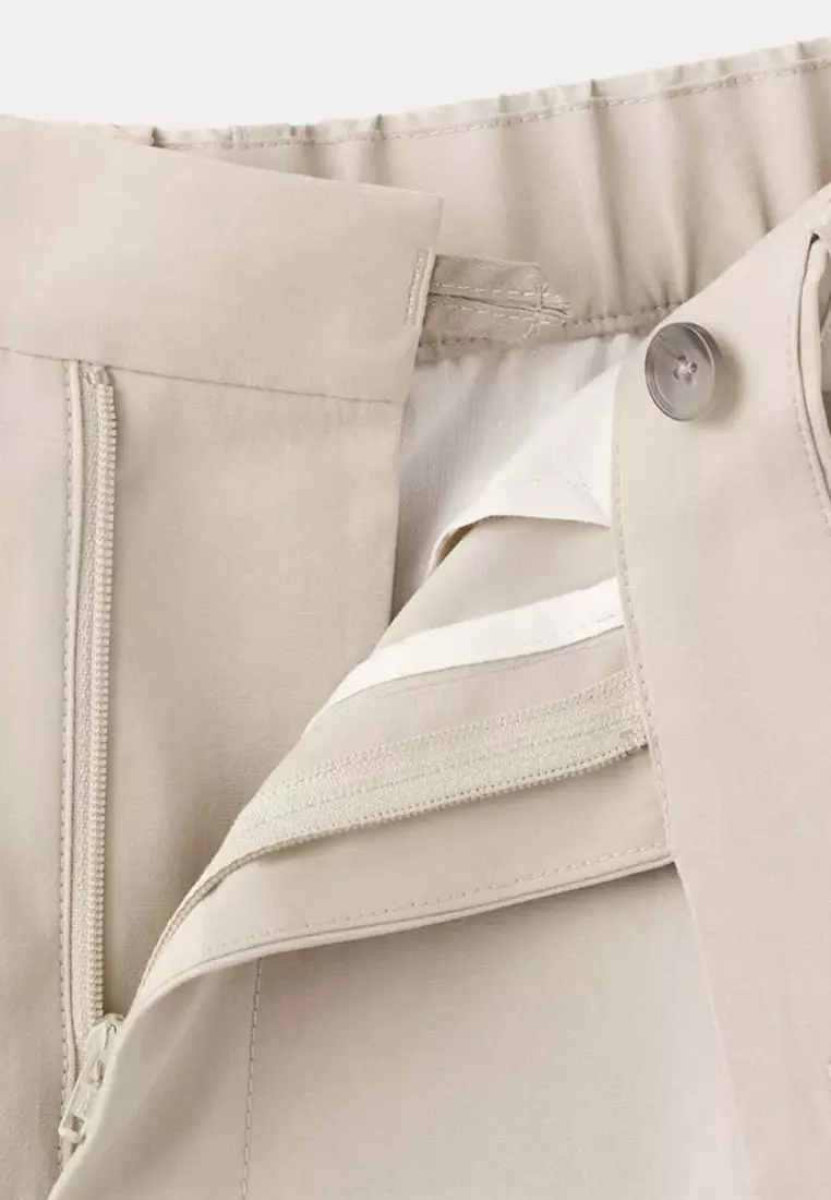 Regular-Fit Pleated Trousers