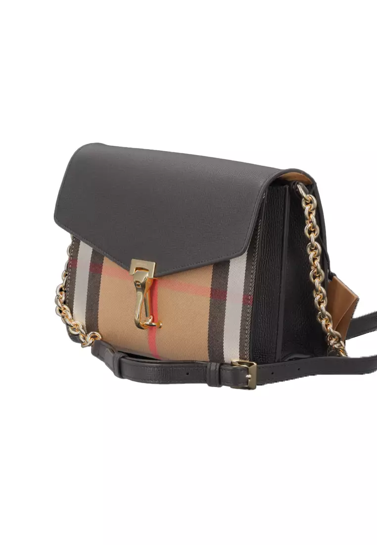 Burberry small macken plaid hotsell crossbody bag