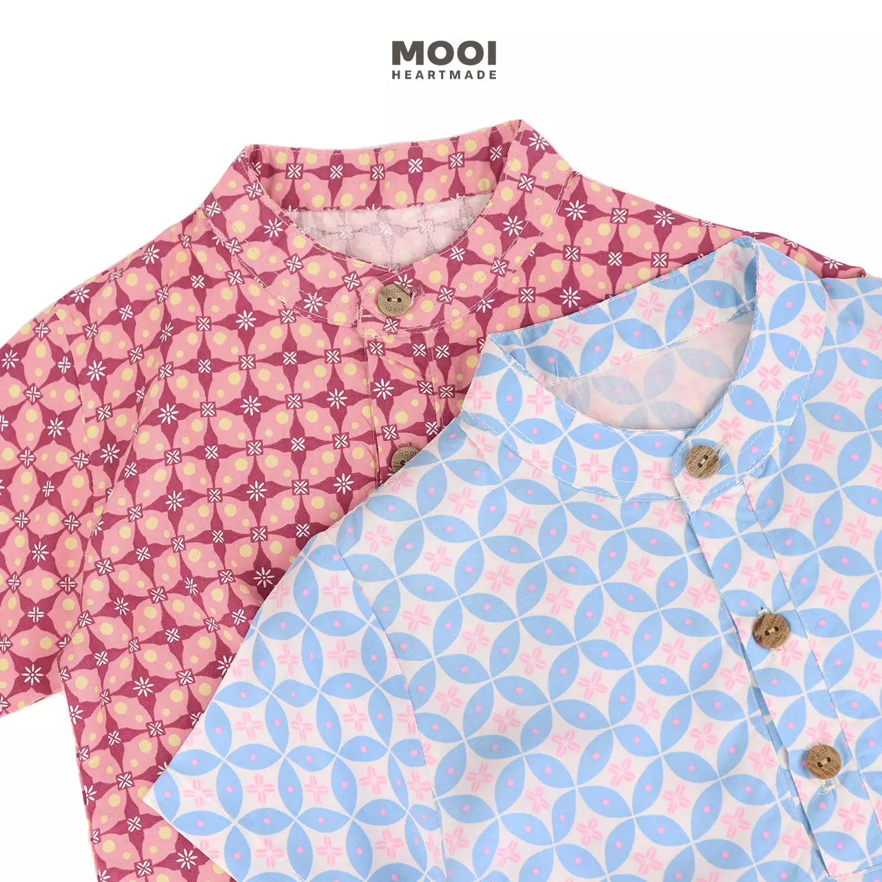 Mooi Atasan Batik Kemeja Anak Laki-Laki Kanaka Batik Shirt - Nude Brown