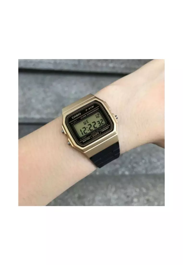 Men's Digital F-91WM-9A Black Resin Band Casual Watch