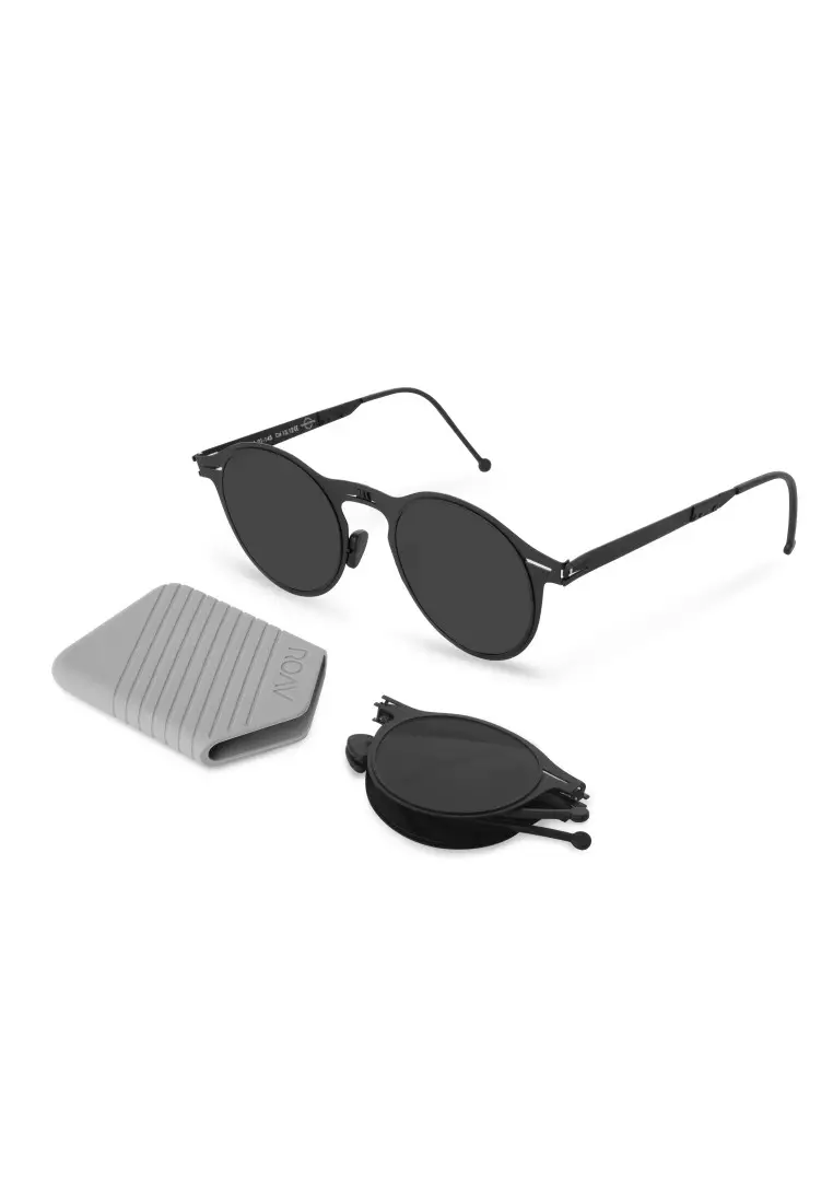 ROAV超輕極薄摺疊式太陽眼鏡 BALTO 1003 Matte Black / Dark Grey    13.14