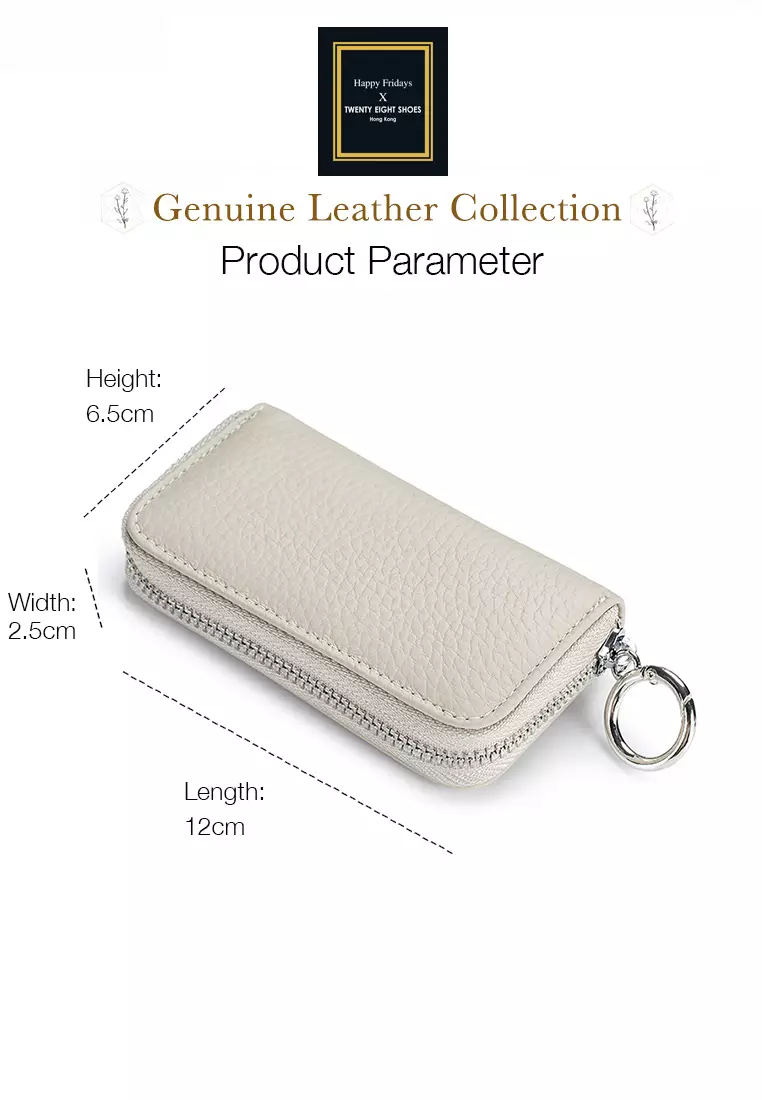 Full Grain Leather Zipper Key Case JW AN-3443