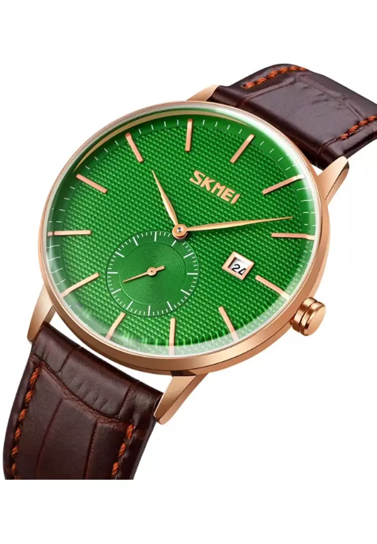 Jam Tangan Analog Pria Waterproof Strap Tali Material Leather BY88 ORIGINAL