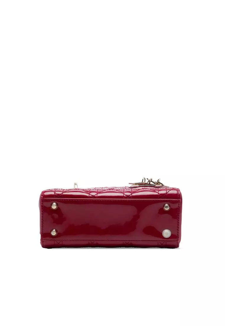 Pre-Loved Dior Mini Patent Cannage Lady Dior