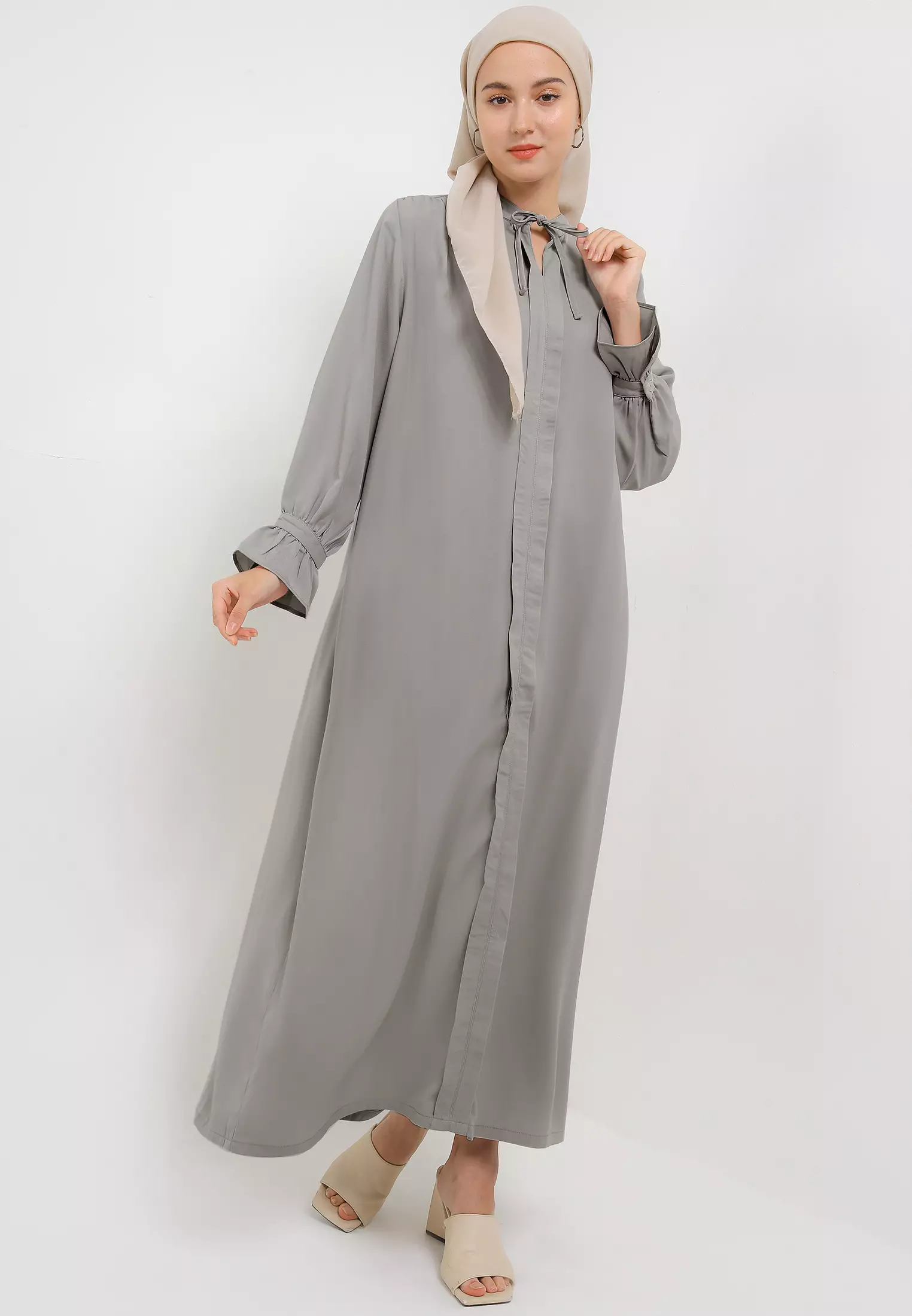 MFMW Aguilera Dress Gamis Light Grey