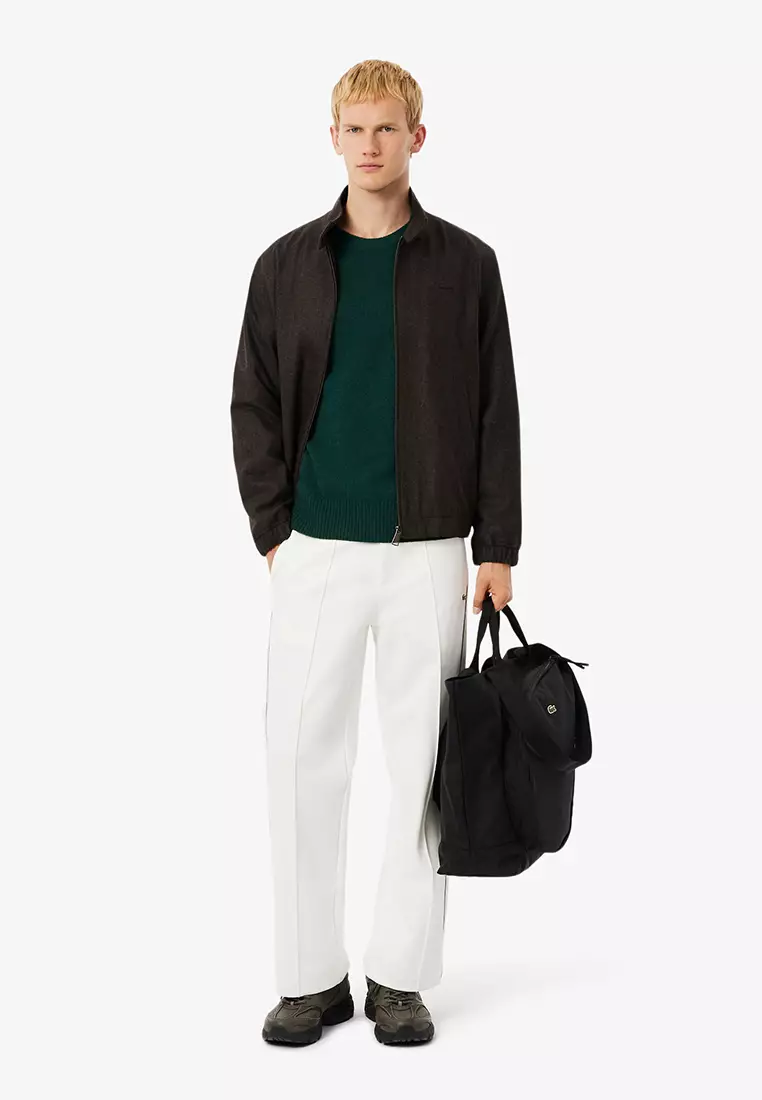 Carded Wool Crew Neck Sweater