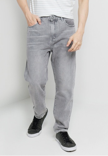 UniqTee grey Loose Straight Denim Jeans 8F6A4AAC4F0507GS_1