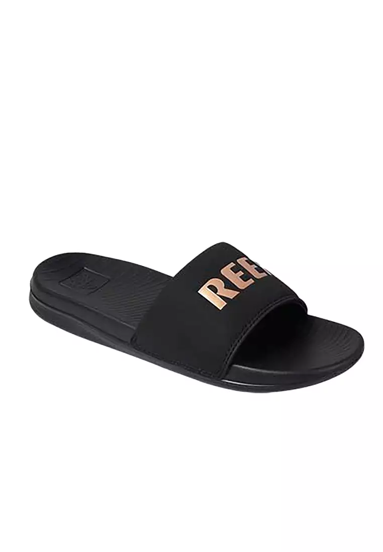 Buy REEF REEF Women One Slide Black Gold 2024 Online ZALORA