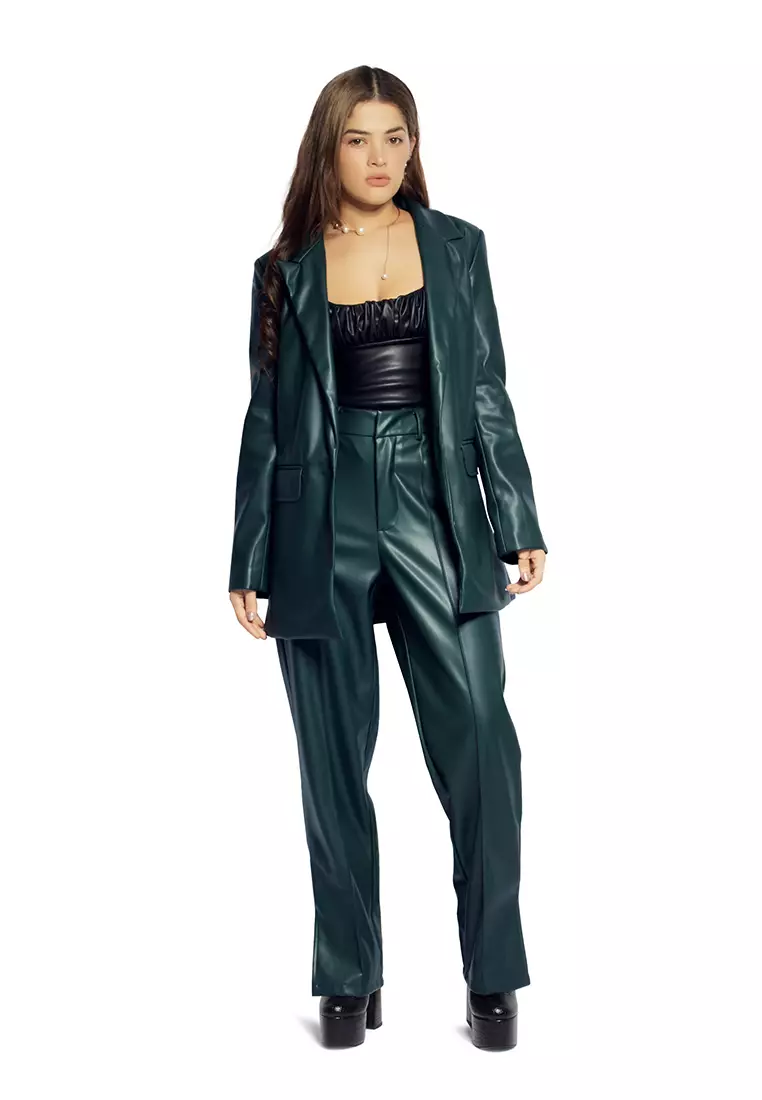 Blazer Wanita Hijau Botol