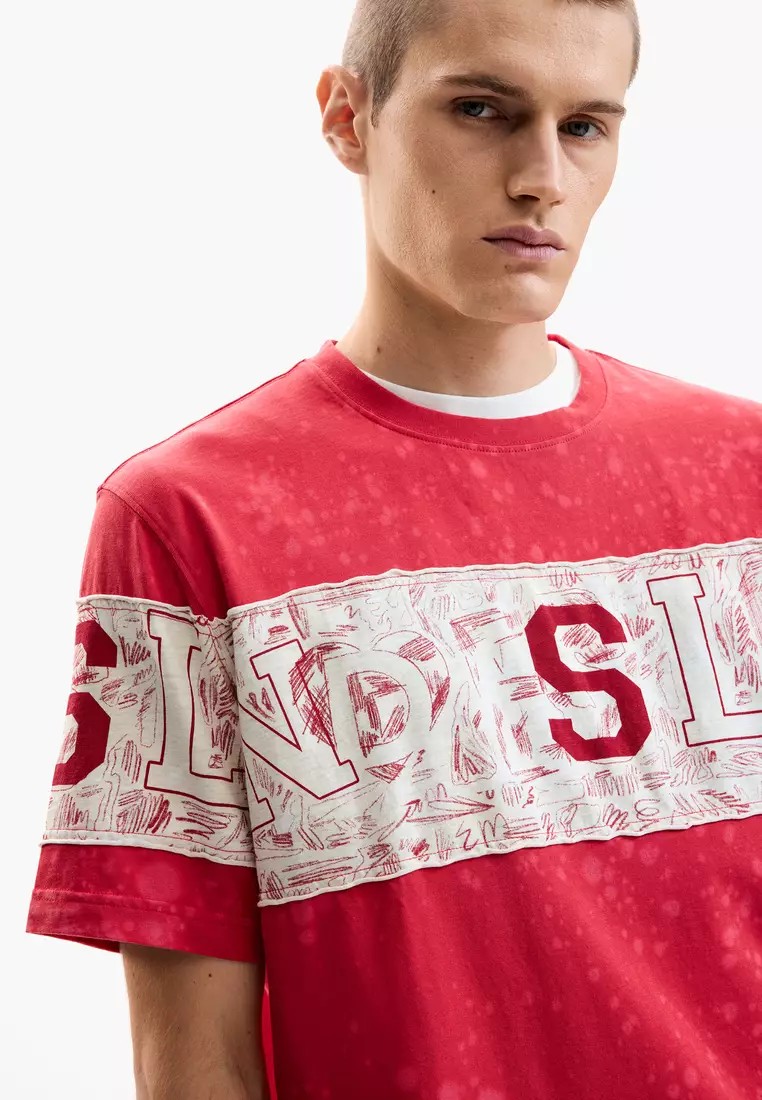 Alphabet Print Short Sleeve T-Shirt