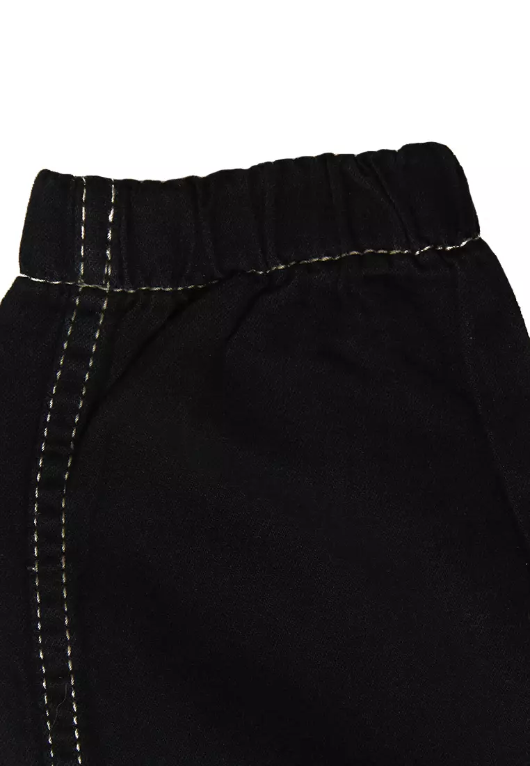 Celana Panjang Anak Perempuan Jeans Jogger Black - CHEERS