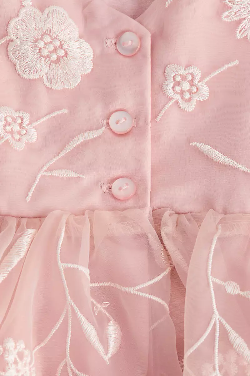 Embroidered organza dress