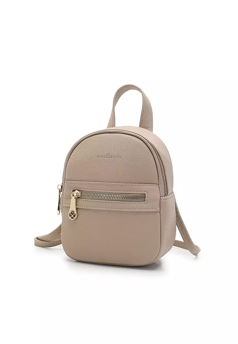 Women's 2-Way Backpack / Crossbody Bag / Sling Bag - Khaki