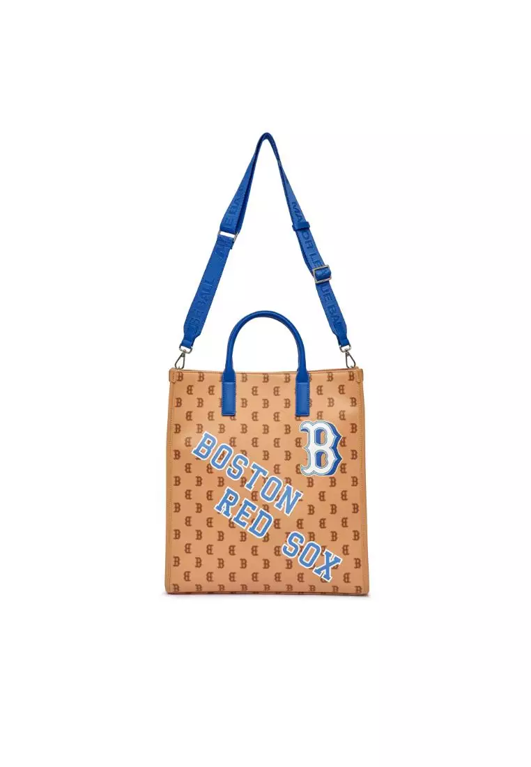 MONOTIVE COATED CANVAS VERTICAL TOTE BAG BOSTON RED SOX