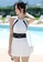 A-IN GIRLS black and white Elegant Lace Panel One Piece Swimsuit 37E66US771C08DGS_3