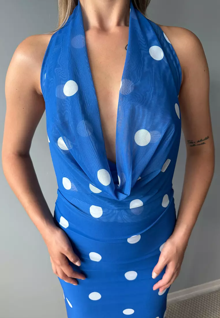 Polka Dot Tulle Midi Dress