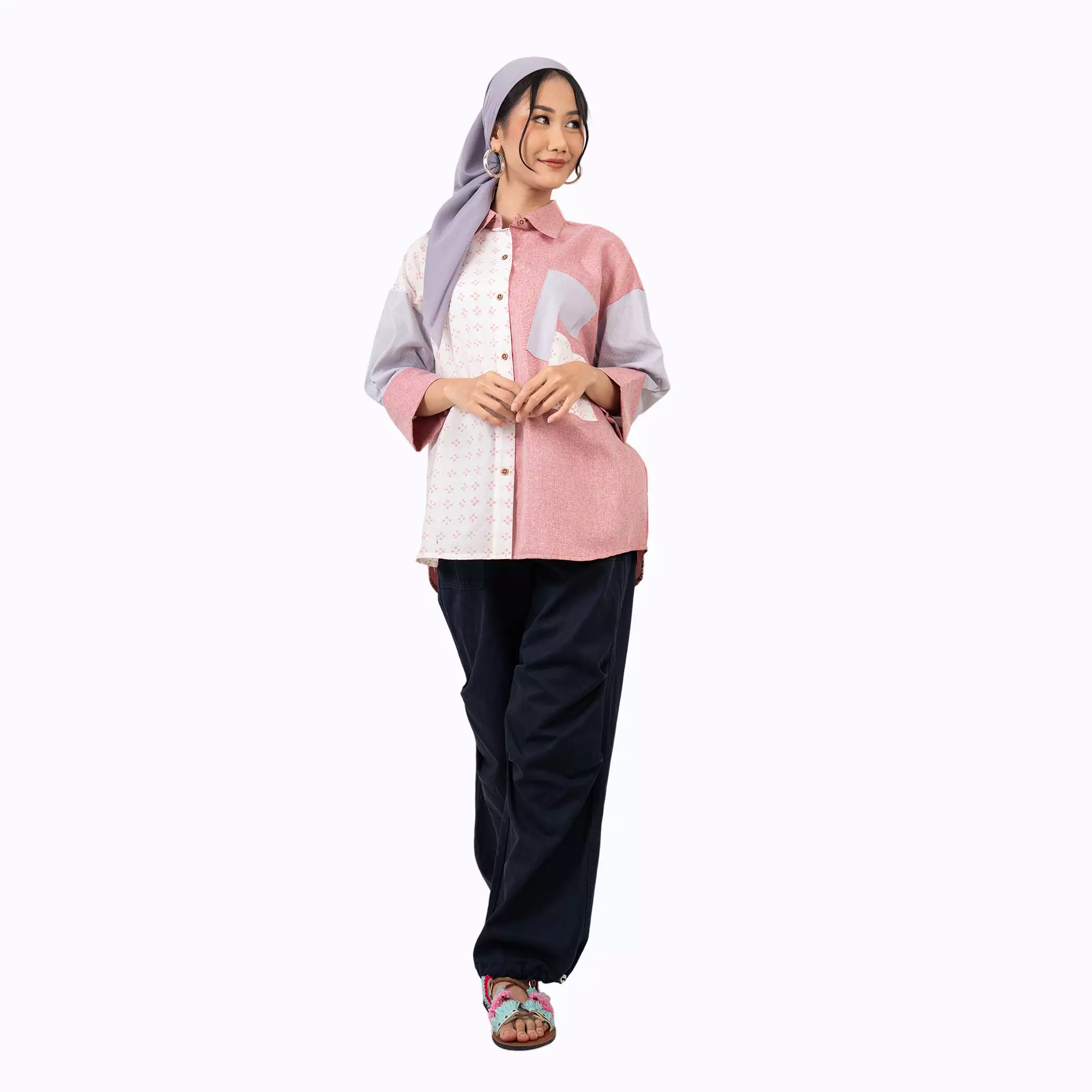 Kemeja Batik Wanita - Atasan Batik - Bhatara Batik Emira - Baju Batik Modern Lengan Panjang