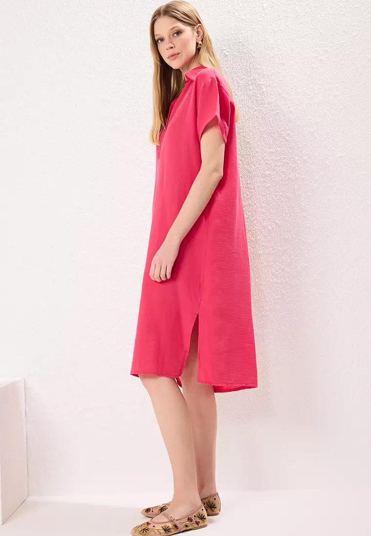 直筒穆斯林織物中長連身裙