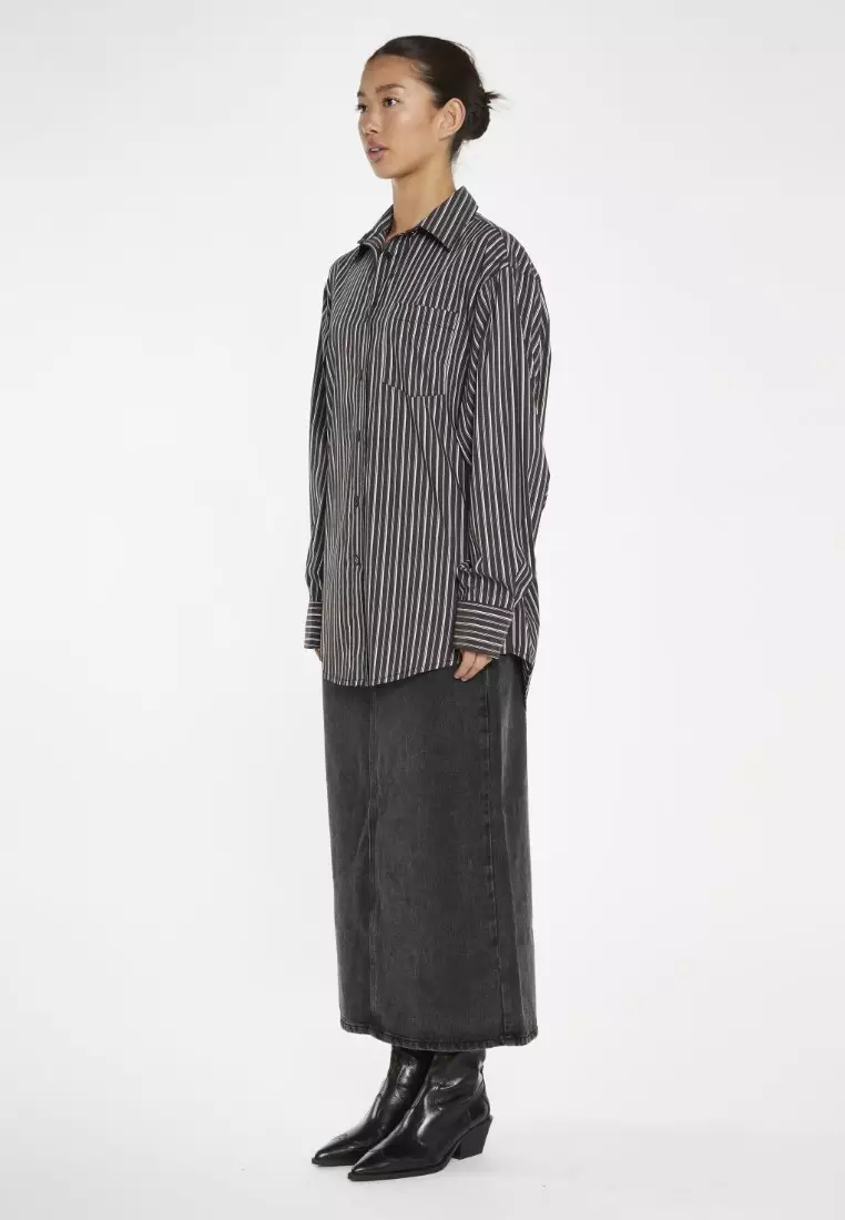 Brown White Stripe Classic Shirt