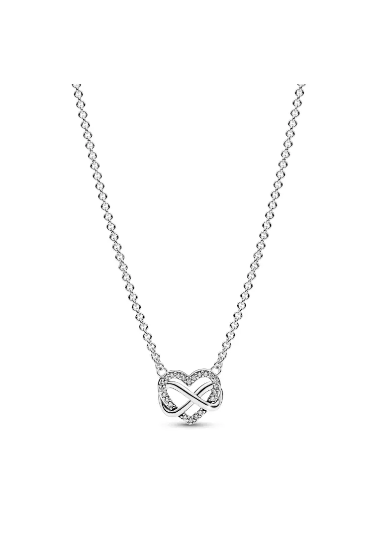 Sparkling Infinity Heart Collier Necklace