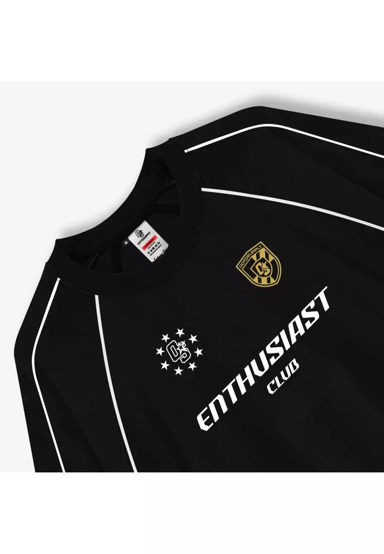 OOTDSUPPLY Oversized Raglan List V3 Reboot Black | Oversize Pria & Wanita RGLV3