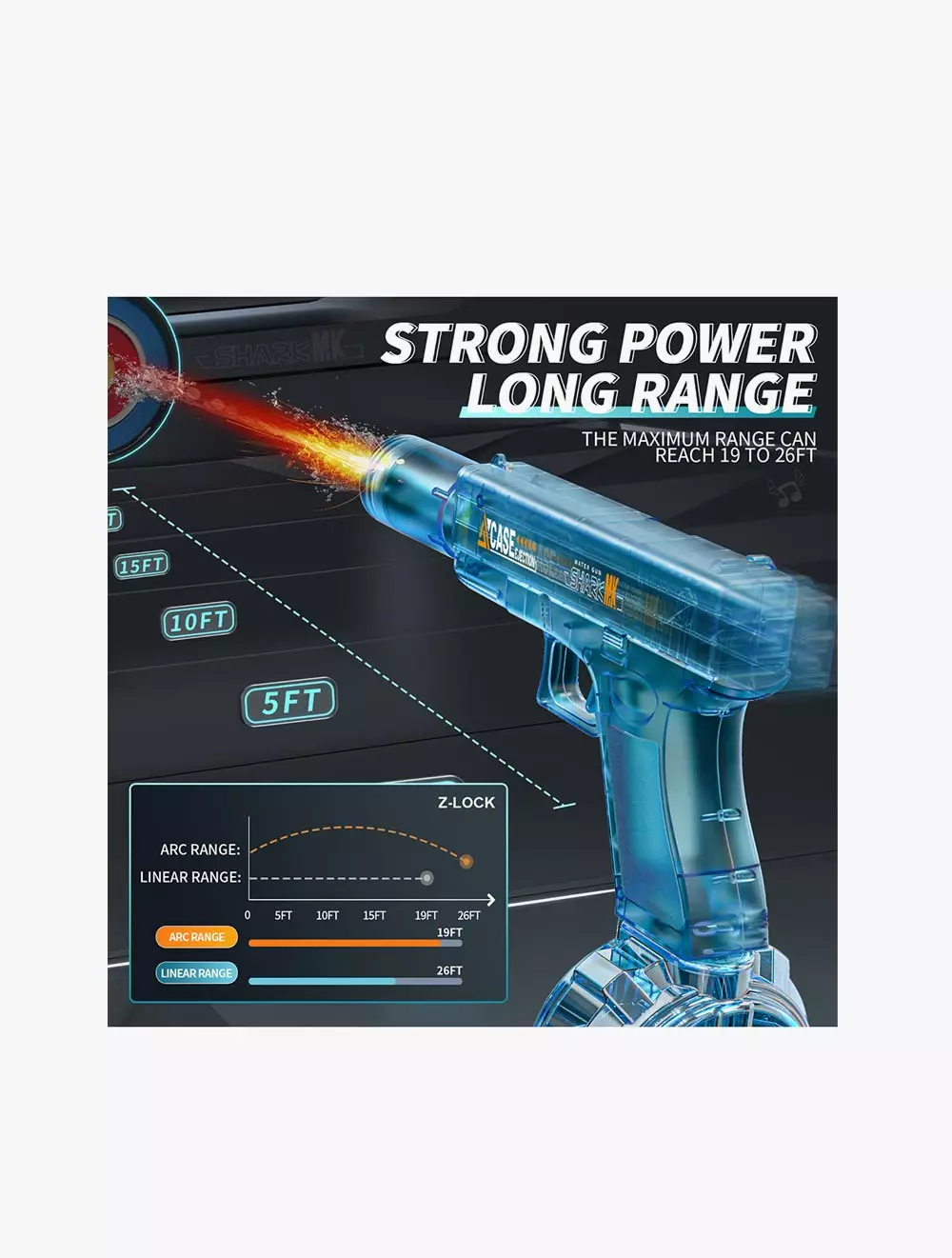 Playtime Fun Glock Water Blas Transparant Blue - PFNCPS329010