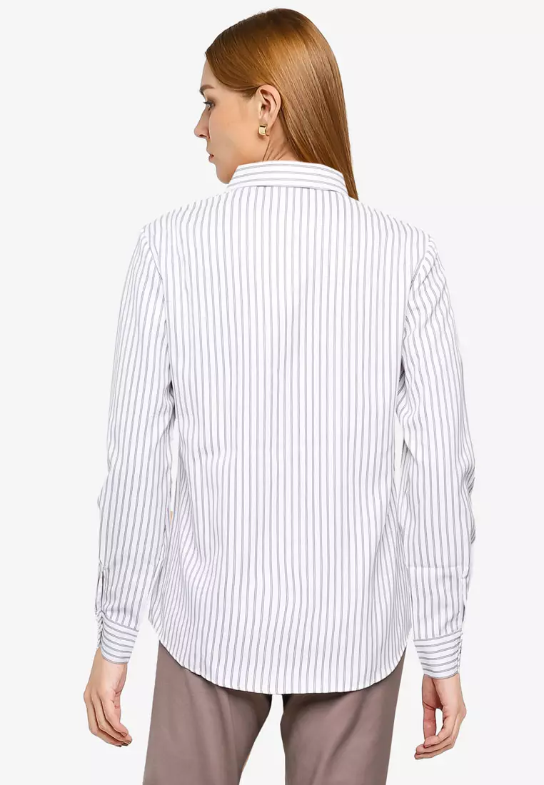Coolmax Striped Shirt with Turned Cuff