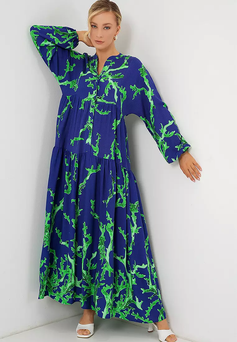 Modest Printed Maxi Dress