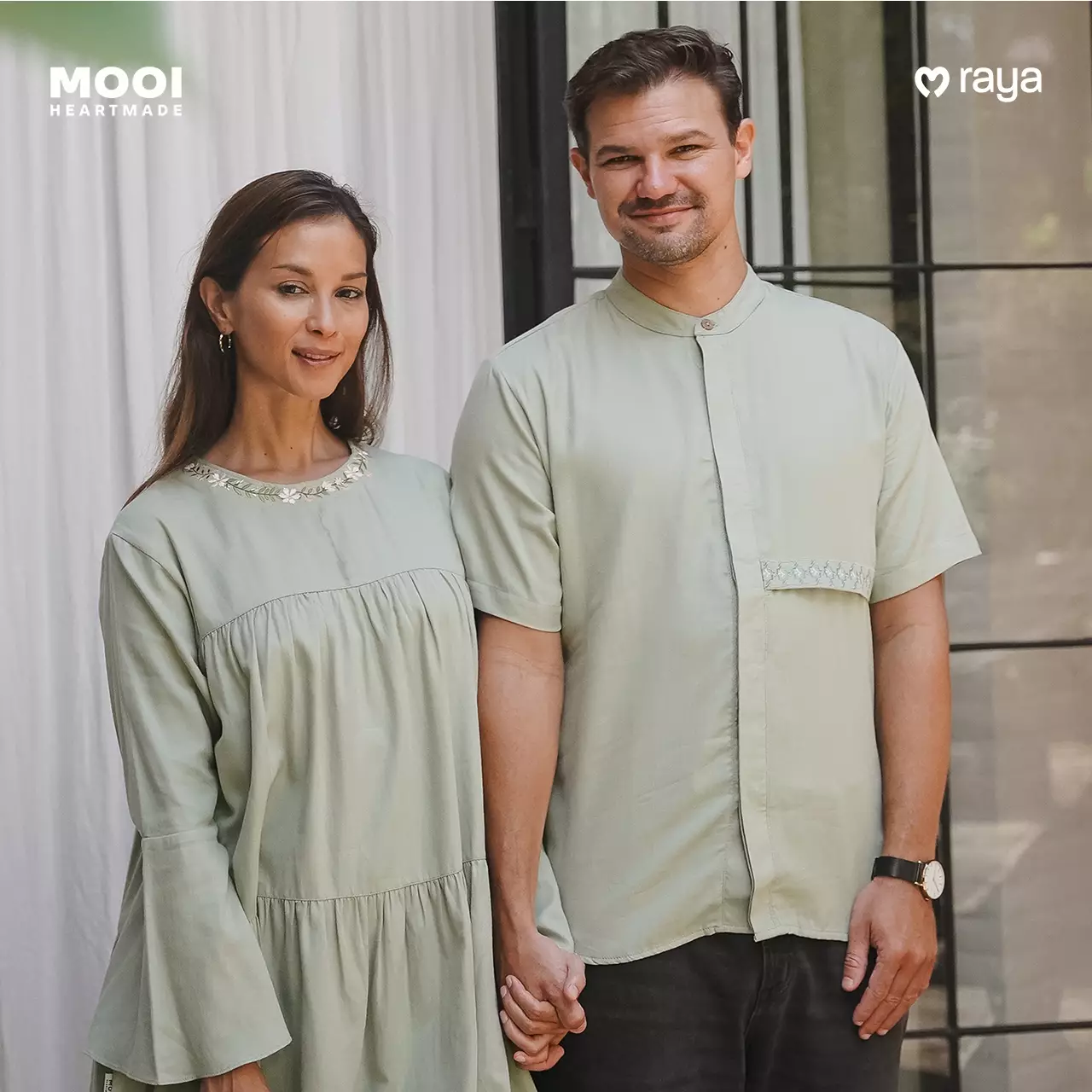 Mooi Atasan Pria Kemeja Pria Raya Collection Gaffi Koko V1 - Clary Sage