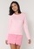 UniqTee pink Open Back Long Sleeves Top EBE64AAC5FF956GS_2