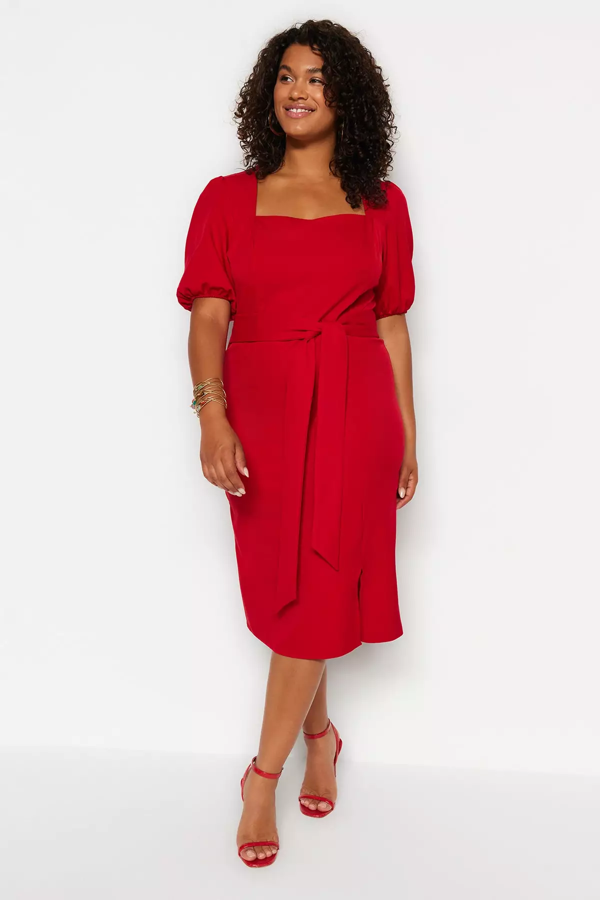 Red cocktail dress deals plus size