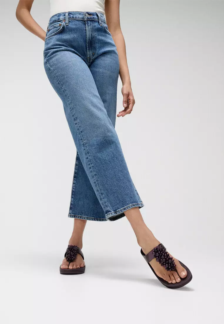 Fino Bauble-bead Toe-post Sandals