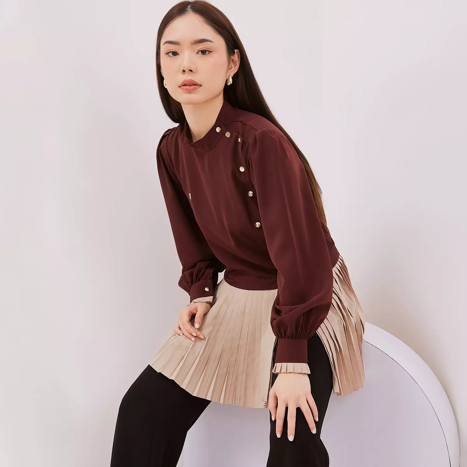 Chanté - Gionna Blouse in Burgundy