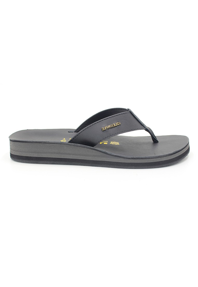 Zurich - Black Leather Sandals & Flip Flops