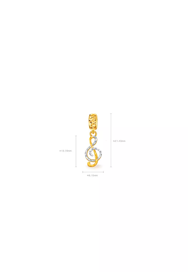 916/22K Gold Treble Clef Charm P49