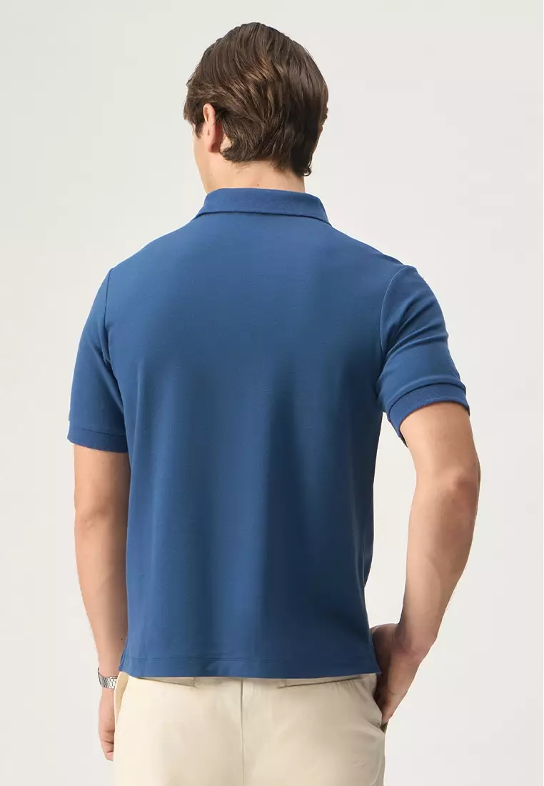 Pique Polo with Contrast Placket