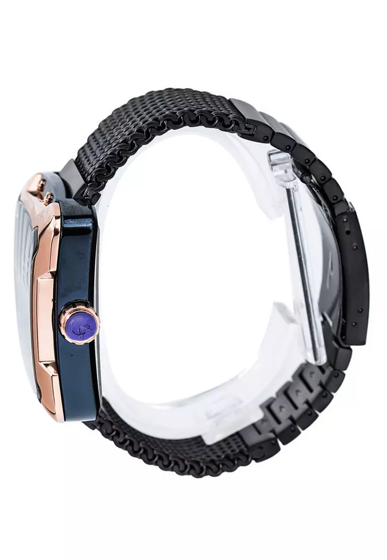 Alexandre Christie Automatic - Jam Tangan Pria - Rosegold Blue - Stainless Steel - 3039 MABURBU