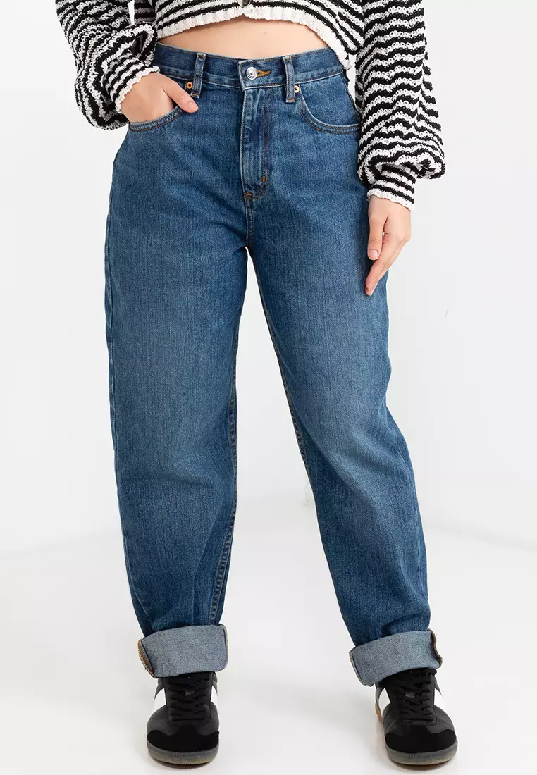 Buy ASOS Design Petite High Waist 'Slouchy' Mom Jeans 2025 Online