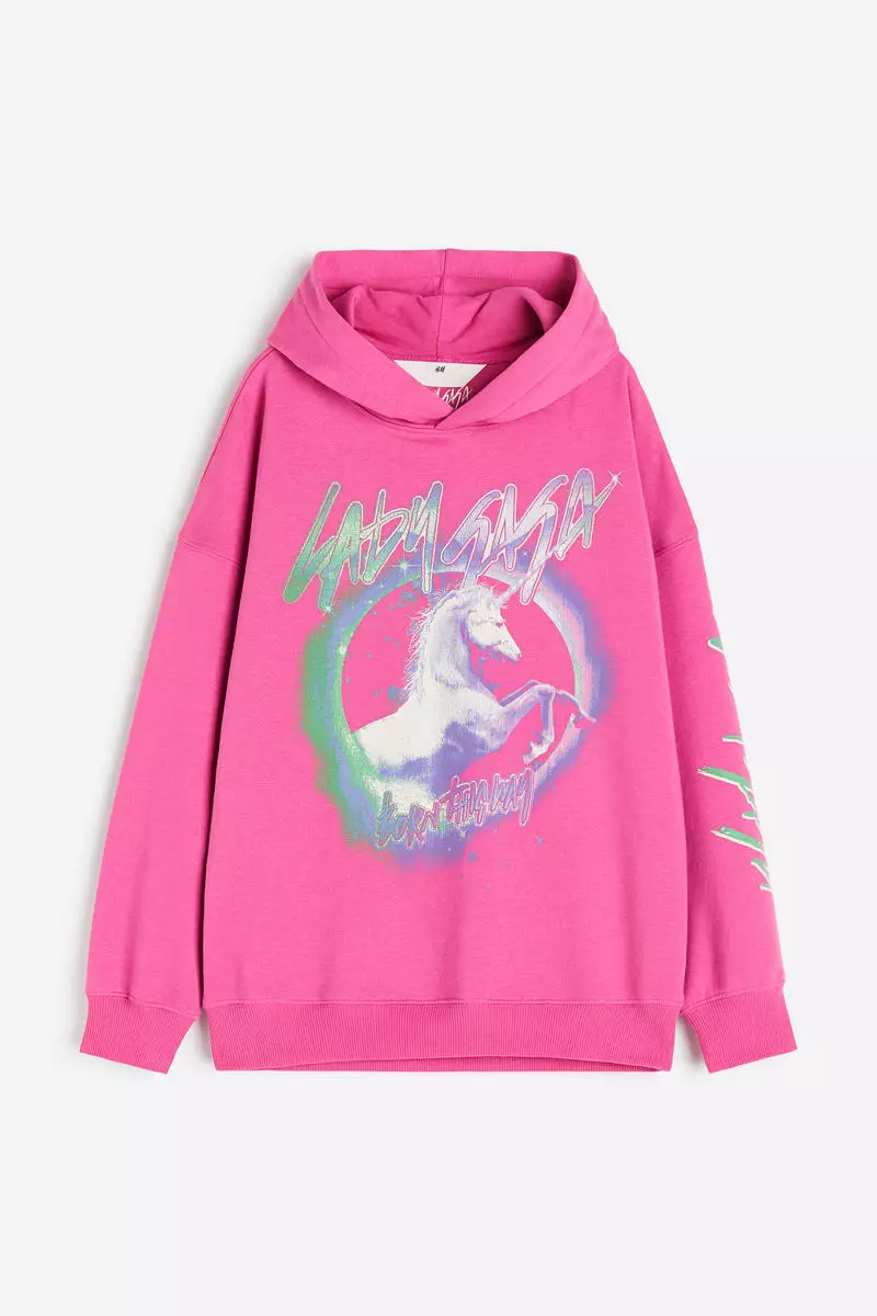 Oversized printed hoodie - Main Image