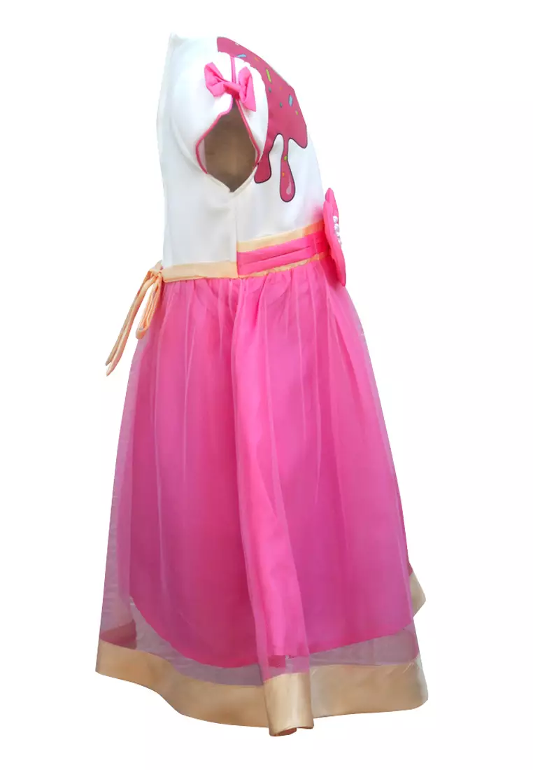 Two Mix Baju Anak Anak Perempuan Cantik Bonus Gratis Tas Anak Cantik Bahan Kaos + Satin 4181